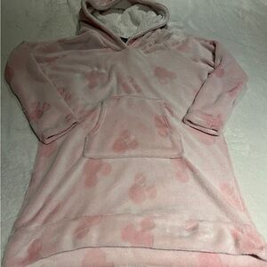 Disney Pink and White Plush Hooded Blanket